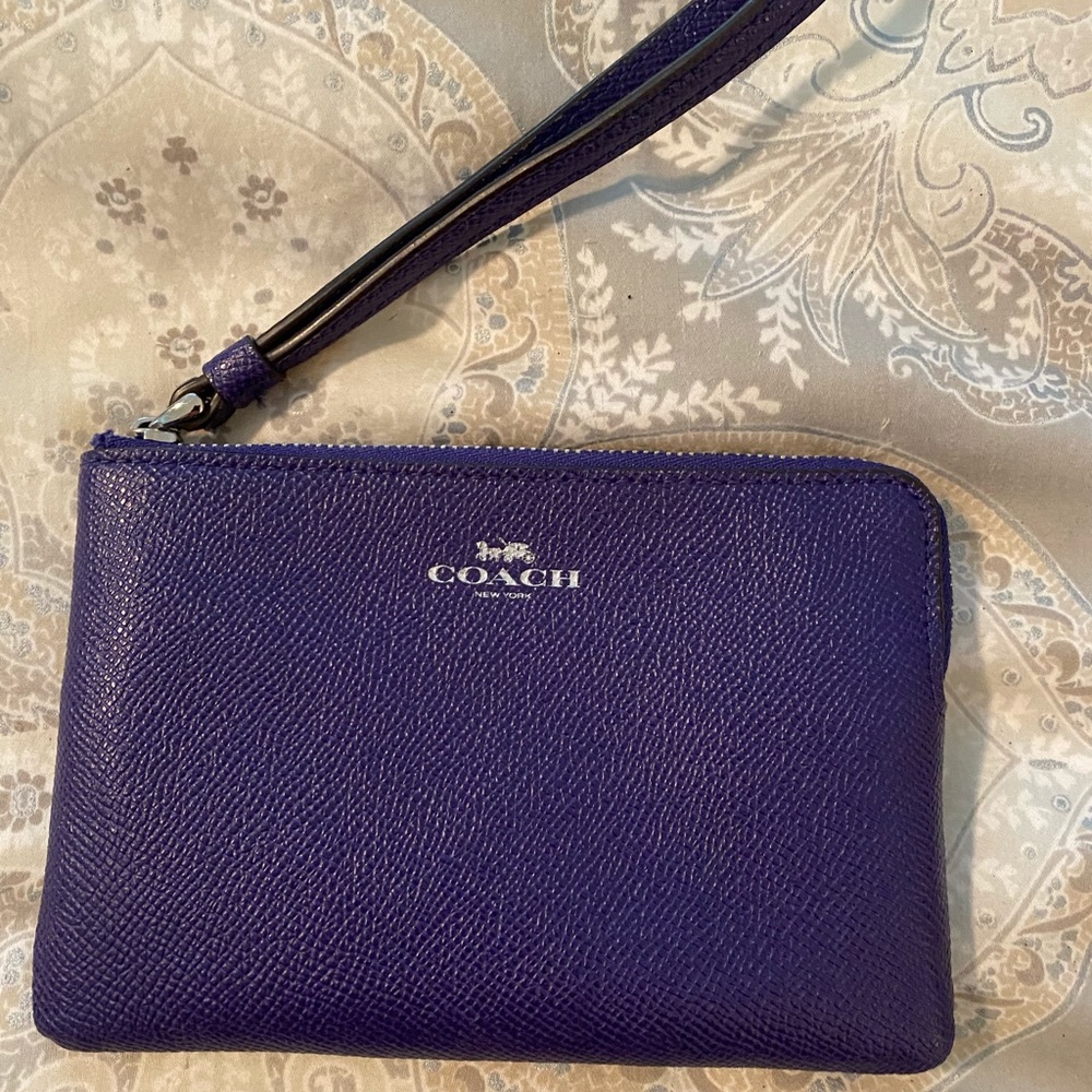 Purple Coach Wristlet